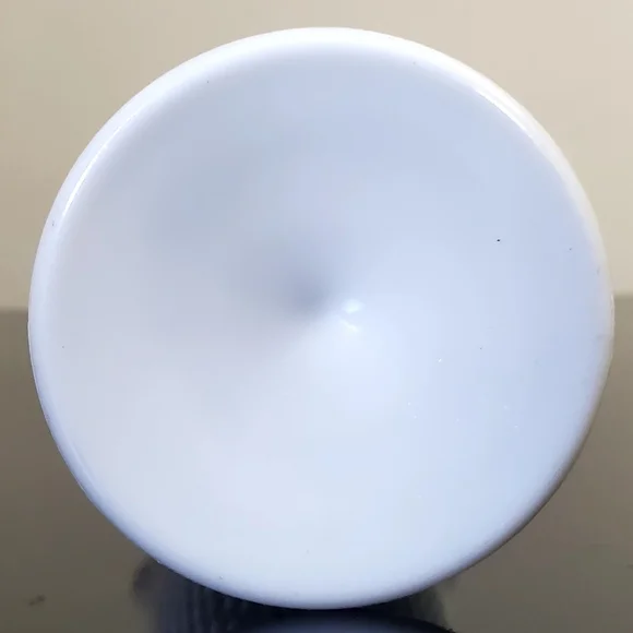 Vntg Fenton For L.E. Smith Hobnail White Milk Glass 8 3 /4" Crimped Edge Vase - Picture 13 of 14